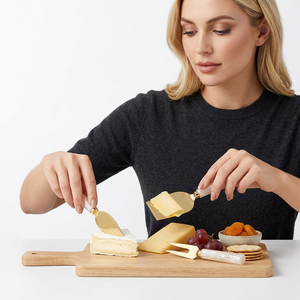 Handmade Collection Resin Handle Cheese Knife Set Gold Stainless Steel Blades Dishwasher Safe <b>Microwave</b> Safe Oven Safe Serving - Product Image 1