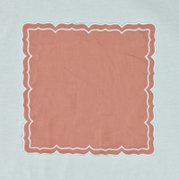 Ensemble de serviettes en lin de couleur unie avec couleurs/logos personnalisés, style nordique avec bordure brodée festonnée pour hôtel, mariage, ensemble de sets de table