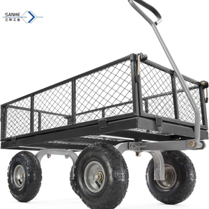 Gorilla Carts Chariot utilitaire en acier Beach Wagon, capacité de 800 livres, gris (lot de <span class=keywords><strong>2</strong></span>) Chariot à mailles en acier - Product Image 1