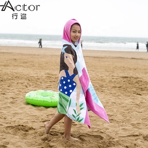 <span class=keywords><strong>Serviette</strong></span> <span class=keywords><strong>de</strong></span> <span class=keywords><strong>bain</strong></span> à capuche en microfibre avec imprimé requin pour enfant, Poncho <span class=keywords><strong>de</strong></span> plage pour garçon - Product Image 5