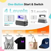 Máquina de Transferencia de Calor Likcut Hat Press SZ01-CH2504, Ligera, de Acero Inoxidable y Plástico, 4 Niveles de Calentamiento, Apagado Automático en 10 Minutos