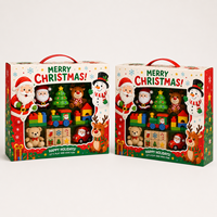 Boîte en carton ivoire SBS 18pt haute résolution pour emballage de jouets de Noël – Conception de boîte pliable en carton haute définition