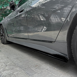 Bmw 4 Series G26 M Sport Side Skirts Piano Black Carbon Fiber Texture Abs Material For 2020+ Cars - Product Image 2