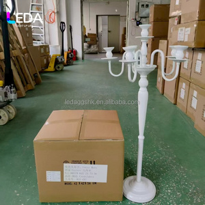 LEDA Factory Direct European Style Gold Iron Durable Candle Holder Wedding <b>Candlestick</b> Wedding Centerpiece for Events Decor - Product Image 6