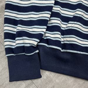 เสื้อฮู้ดดี้ทรงหลวมแบบมีซิป ผ้าคอตตอนพิมพ์ลายทาง น้ำหนักมาก แบบดรอปโชลเดอร์ ผลิตโดยผู้ผลิตเสื้อฮู้ดดี้แบบมีซิปสั่งทำพิเศษ - Product Image 4