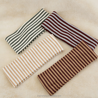 Bandeau de sport en flanelle rayé rétro coloré pour femme, élastique en coton épais tricoté, taille unique