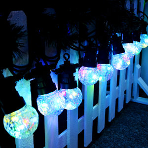 Thông Minh RGB G40 Chống Nước Shatterproof Patio <span class=keywords><strong>Lights</strong></span> Globe Chuỗi <span class=keywords><strong>Lights</strong></span> 25 <span class=keywords><strong>LED</strong></span> Bulbs 16 Feet Năng Lượng Mặt Trời Chuỗi <span class=keywords><strong>Lights</strong></span> Trang Trí Ngoài Trời - Product Image 5