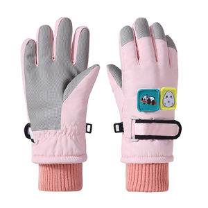Enfants chaud gants écran tactile en peluche anti-dérapant coupe-vent imperméable extérieur gants équitation vélo <span class=keywords><strong>snowboard</strong></span> enfants gants de ski - Product Image 1