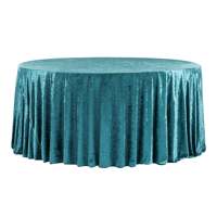 Nappes extensibles de mariage en velours noir nappe Rectangle extérieur Banquet pour fête tissé uni rond solide teint uni