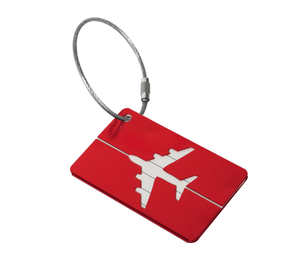 Étiquette de bagage en alliage d'aluminium en forme d'avion, personnalisée, de bonne qualité et à prix avantageux, avec un design moderne, 7,5x4,5 cm, pour les voyages - Product Image 2