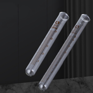 Laboratório consumíveis transparente vidro teste tubos redondo inferior com graduação 5ml 10ml 15ml 20ml 25ml 50ml - Product Image 4