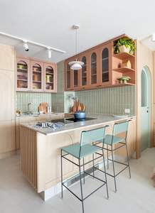 Nouveau lancement armoires personnalisées en bois blanchi à la chaux, armoires de campagne françaises, style campagnard français chaleureux, rangement floral intégré pour lave-vaisselle - Product Image 2