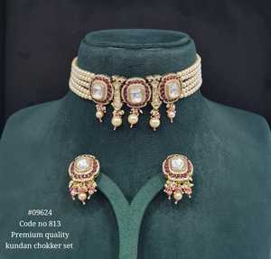 Elegant Victorian <b>Necklace</b> Design 09624 Traditional <b>Statement</b> Jewelry for Wedding Festive Party and Bridal Wear - Product Image 3