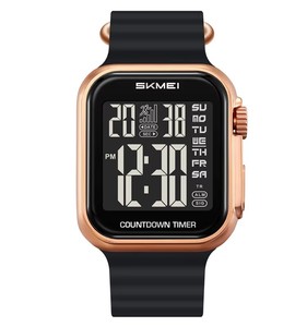 Montre numérique pour homme Skmei 2269 Presidential Shenzhen, bracelet en silicone agréable, étanche, chronographe, design de montre de plein air - Product Image 2