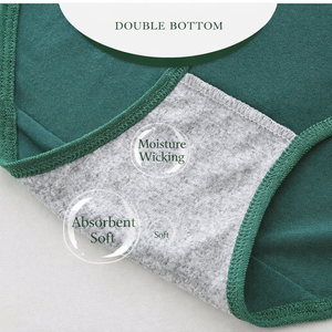 Women Plus Size Seamless Knitted Breathable Cotton Briefs Mid-Rise <strong>Underwear</strong> - Product Image 3