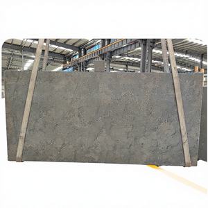 Panneaux muraux intérieurs modernes Goldtop ODM/OEM, grandes dalles de pierre calcaire grise polie, imperméables, pour hôtels de luxe - Product Image 1