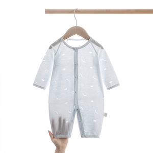Combinaison d'été pour nouveau-né à manches longues en tricot fin, combinaison unisexe pour bébé - Product Image 1