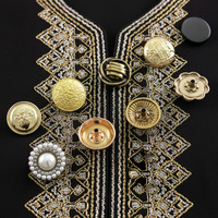 Boutons de luxe à motif arabe pour Abaya, en alliage de zinc, style Dubaï, fermeture invisible en 4 parties pour Thobe Jubba, vêtements musulmans