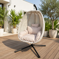 Fauteuil suspendu de jardin de style européen, balançoire en forme d'œuf, fournisseur de mobilier d'extérieur, fauteuil suspendu haut de gamme, balançoire de jardin contemporaine