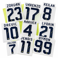 Autocollant personnalisé en PU thermocollant pour maillot d'équipe (nom et numéro), étiquette de soin lavable avec logo sportif pour couvre-chefs et vêtements de sport