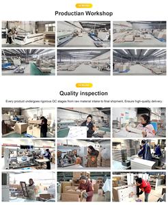 Mobili da Bagno in Legno Massello con Doppio Lavabo Unità a Due Cassetti Mobile da Bagno con Specchio a LED - Product Image 5