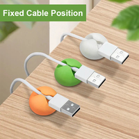 Nouveau design : Organisateur de câbles adhésif pour appareils, clips de gestion des câbles USB en silicone pour bureau