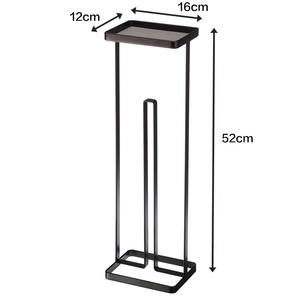 Porte-rouleau de papier toilette vertical, écologique, en fer, design rectangulaire moderne, sur pied, pour la maison - Product Image 5
