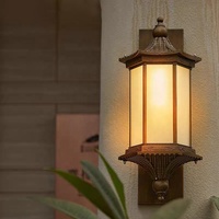 Applique murale LED moderne et rétro de luxe, étanche IP65, éclairage de couloir en aluminium, 45/55/65cm, lampes murales de jardin à énergie solaire pour l'extérieur