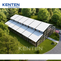 Carpa de Aluminio Grande para Eventos KENTEN, Carpas Transparentes para Fiestas de 25x30, Carpa de PVC Resistente y Portátil para Uso Comercial