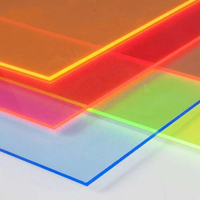 HUASHUAITE Vente en gros de panneaux translucides en perspex fluorescent coloré, feuille acrylique de 2/3/4/5 mm pour la gravure au laser