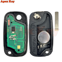 Clé de voiture à distance noire à 3 boutons ID46 PCF7961 433MHz VA2 pour Clio III Master Kangoo Modus Twingo Megane Fluence SM3