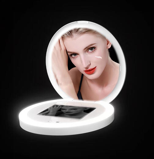 Прямая поставка, компактный сканер лица для путешествий, волшебная УФ-камера с подсветкой, Солнцезащитный тест, светодиодное карманное зеркало для макияжа