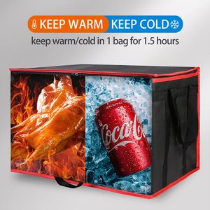 Bolsa Térmica Reutilizable Personalizada, de Tela No Tejida, Suave, para Compras, Comida, Picnic, Entrega de Alimentos, con Aislamiento Térmico - Product Image 3