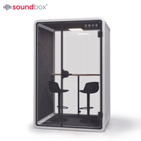 Cabine de bureau insonorisée portable moderne pour jardin, idéale pour réunions et télétravail