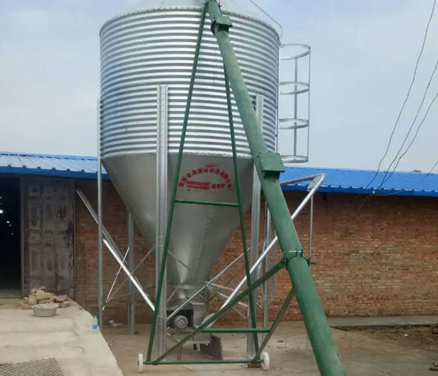 Livestock Animal poultry farm Grain Feed Silo Hot Galvanized Feed Storage Silo for maize feed wheat grain silo