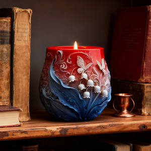 Stampo in <span class=keywords><strong>silicone</strong></span> K1102 per candele a forma di giglio della valle, stampo fai da te per tazze in cemento, stampo regalo, stampo artigianale per decorazioni floreali e vasi - Product Image 2