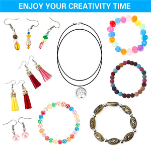Kit de matériaux de bijouterie INTODIY 2062 pièces, accessoires de pince, ensemble complet, perles de verre colorées créatives, outils de fabrication faits à la main, boîte - Product Image 4