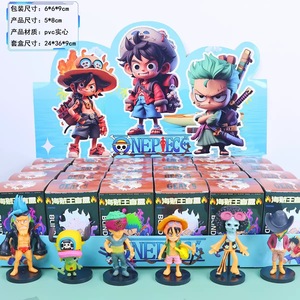 Juguetes de Caja Sorpresa de Anime One Piece: Muñecos de <span class=keywords><strong>Luffy</strong></span>, <span class=keywords><strong>Zoro</strong></span>, <span class=keywords><strong>Nami</strong></span>, <span class=keywords><strong>Usopp</strong></span>, <span class=keywords><strong>Sanji</strong></span>, Chopper, Nico Robin - Product Image 1