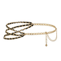Chaîne de taille décorative multicouche métallique pour femme, 1 pièce, polyvalente pour chemises, robes, spectacles de danse du ventre, disponible en plusieurs coloris
