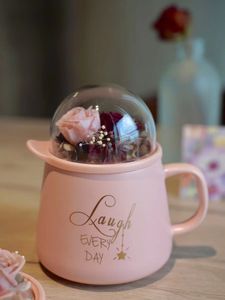 2024 mejor regalo de San Valentín y Halloween boda taza de flores preservadas plantas decorativas para expresar <span class=keywords><strong>amor</strong></span> a <span class=keywords><strong>tu</strong></span> novia - Product Image 3