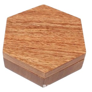 Boîte de rangement hexagonale en bois pour dés avec compartiments pour accessoires de jeu - Product Image 4