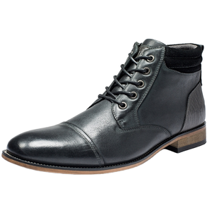 Genuine Leather Lace-Up <b>Waterproof</b> Ankle Roman <b>Boot</b> Casual Shoes for <b>Men</b> Autumn/Winter - Product Image 1