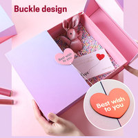 Emballage de luxe, boîte cadeau à double ouverture, emballage avec logo personnalisé magnétique, boîte mystère