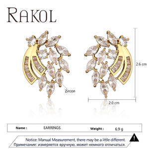 Rakol EP5673 Platinum Plated Waterproof Angel Wing <b>Fashion</b> <b>Stud</b> <b>Earrings</b> for Women - Product Image 6