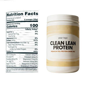 クリーンリーンプロテインパウダー,大量プレミアムビーガン植物ベースエンドウ豆プロテインパウダー - Product Image 2