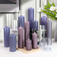Moule à bougie en acrylique, forme cylindrique en polycarbonate, moules à bougie pour la fabrication de bougies