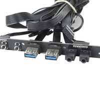 Cable de Extensión Multifuncional para Placa Base, Conector de 20 Pines, Doble USB 3.0, Panel Frontal para PC, Longitud Personalizable, en Stock