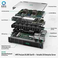 Serveur en rack DL380 Gen10 2U, double Xeon, DDR4, NVMe, stockage élevé, informatique d'entreprise, configuration personnalisée testée