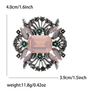 Kadınlar için Yaratıcı Kişilik Vintage Broş Korsaj Mavi Pembe Kristal Broşlar İğne Bayanlar için Parti Takı Giyim Aksesuarları - Product Image 2
