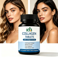 Complément alimentaire beauté quotidien multi-ingrédients à base de collagène à croquer pour la nutrition de la peau – Comprimés de collagène